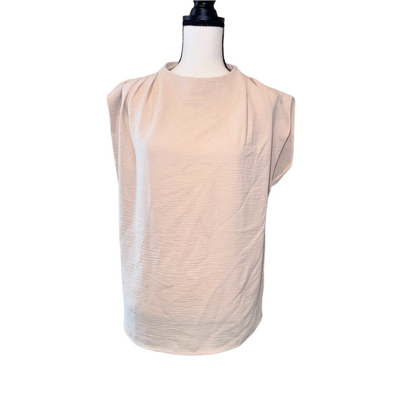 JODIFL BONE pleat shoulder keyhole back house women’s tops size medium - Picture 8 of 9